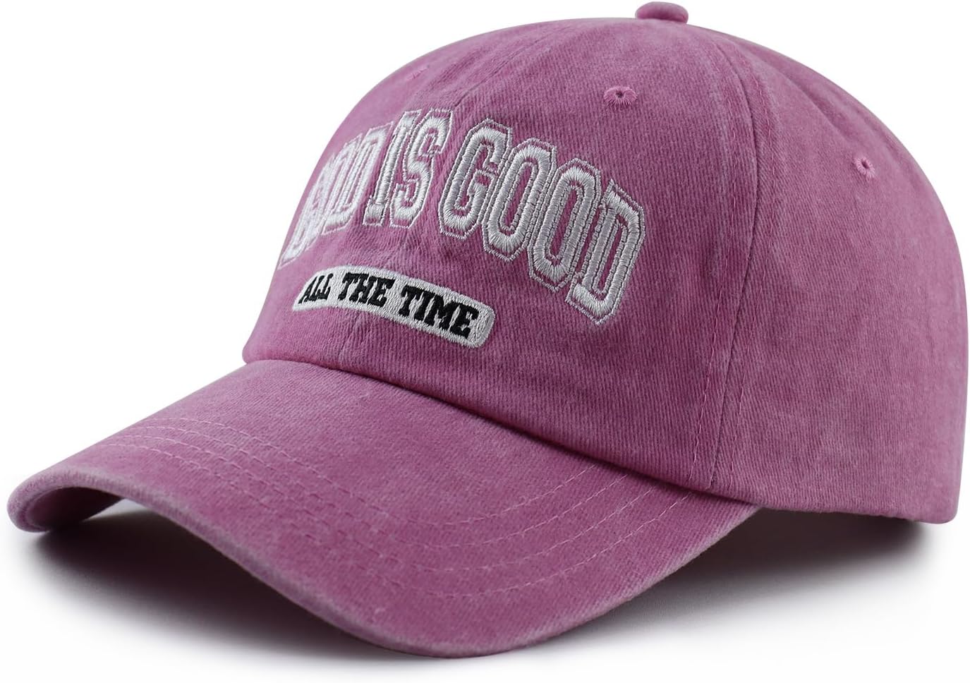 God is Good All The Time Hat for Men Women, Funny Adjustable Cotton Embroidered Jesus Christian Faith Baseball Cap - Image 2