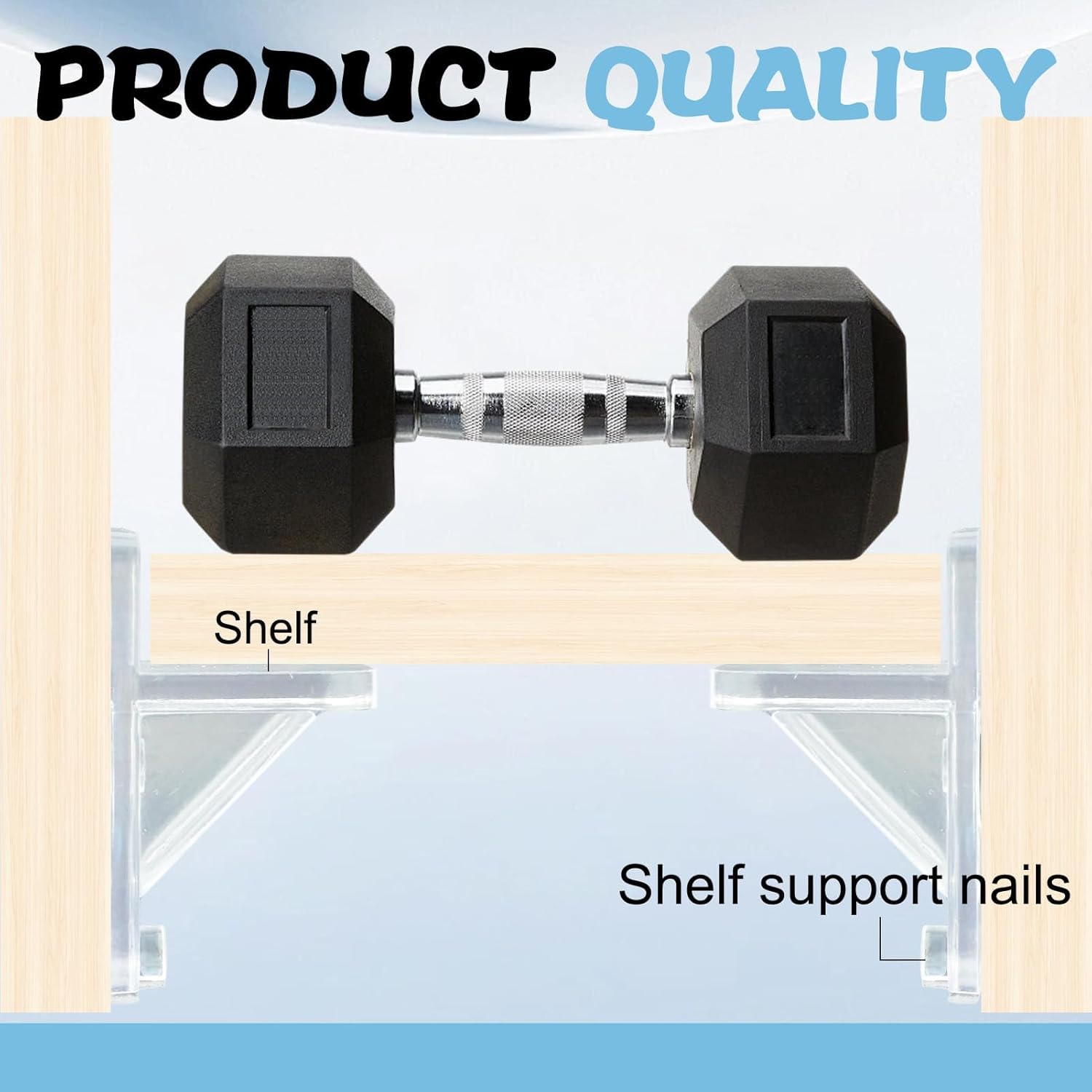 24 Pcs Shelf Support Pegs, 1/4 Inch Clear Plastic Shelf Pins for Kitchen Cabinets, Bookcases & Closet Shelves, No-Tool Installation
