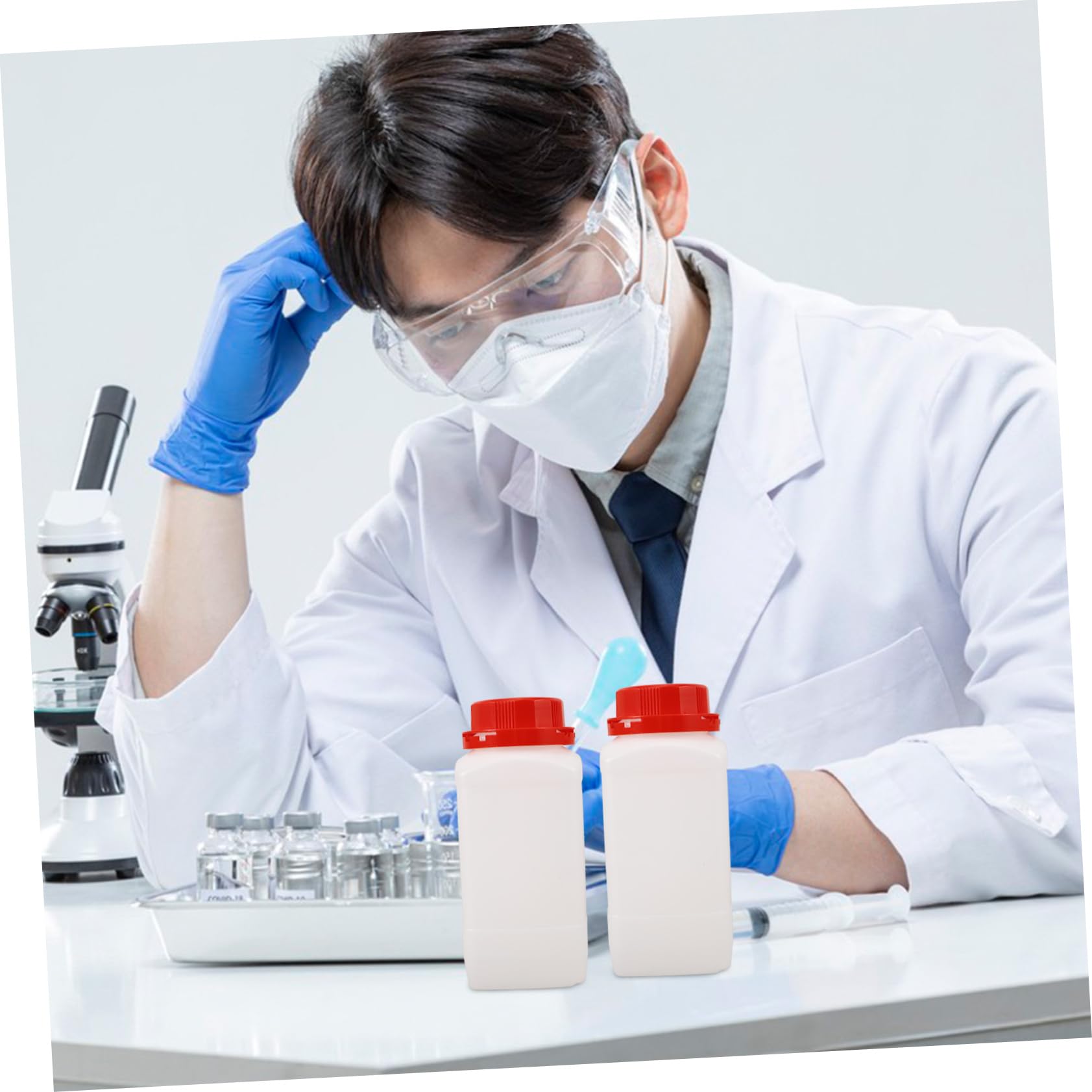 SOLUSTRE 8stücke Experimentierflasche Leere Reagenzflasche Sicherem Verschluss Für Laborproben Und Chemische Flüssigkeiten Zur Sicheren Lagerung
