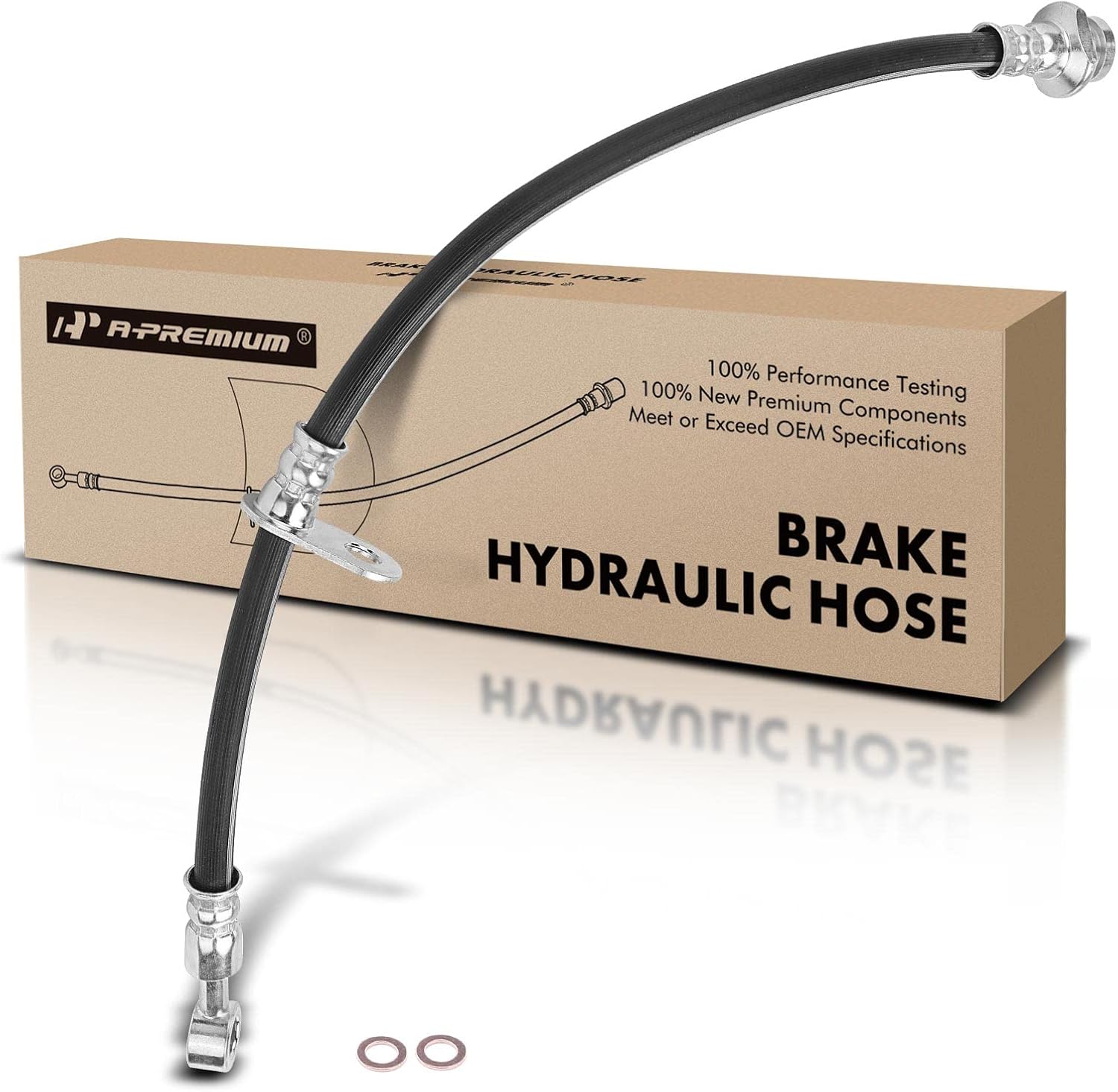 A-Premium Front Driver or Passenger Brake Hydraulic Hose Compatible with Select Suzuki Models - SX4 2007 2008 2009 2010 2011 2012 2013 - Replace# 5155080J00