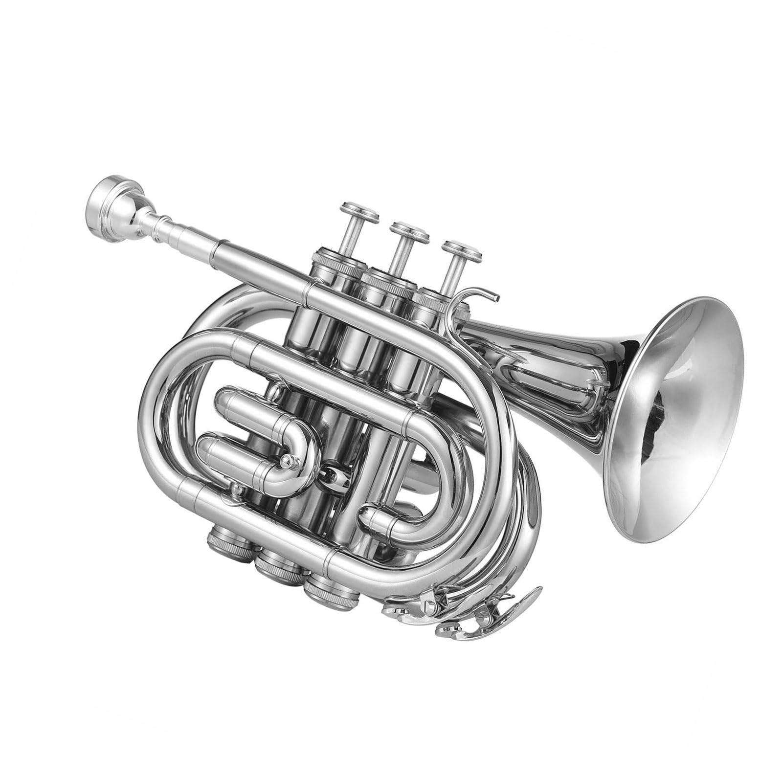 początkujących trąbka Bb Trumpet Mini Pocket Trumpet Torba Do Przenoszenia Rękawiczki Tkanina Róg Instrument Dęty Z Akcesoriami Trąbki