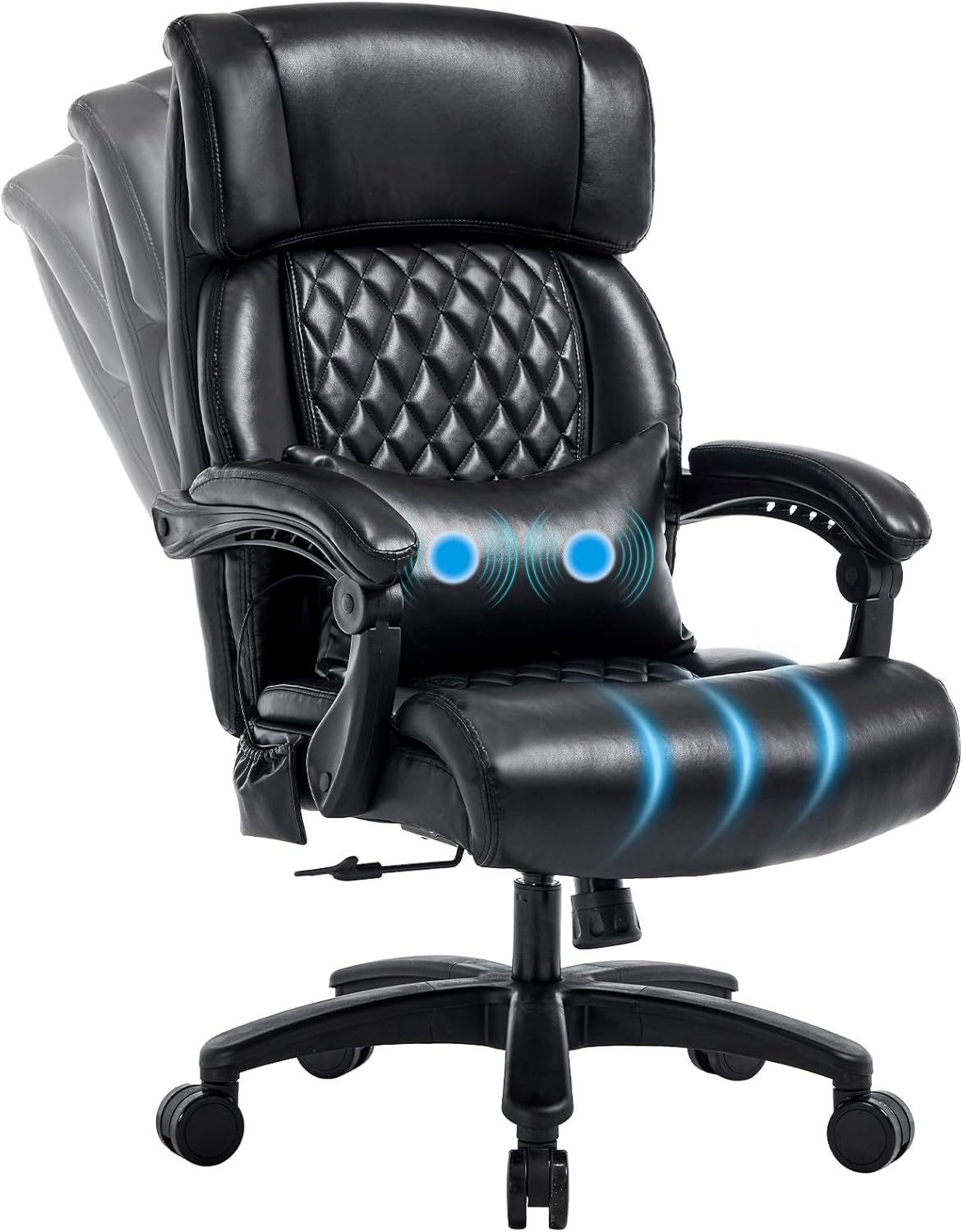 RelaxMax Massage Ergonomic Office Chair with Reclining Support