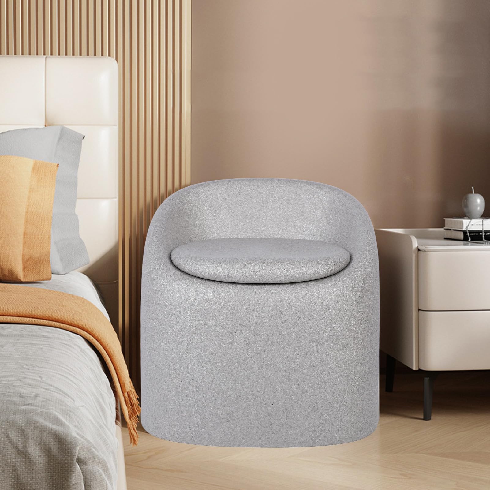 Bedside Commode, Portable Sturdy EPP Toilet Chair Bedside Commode Chair with Solid Bucket, Gray Multifunctional Shower Chair for Elderly Pregnant Wome Easy to Clean, Non Slip