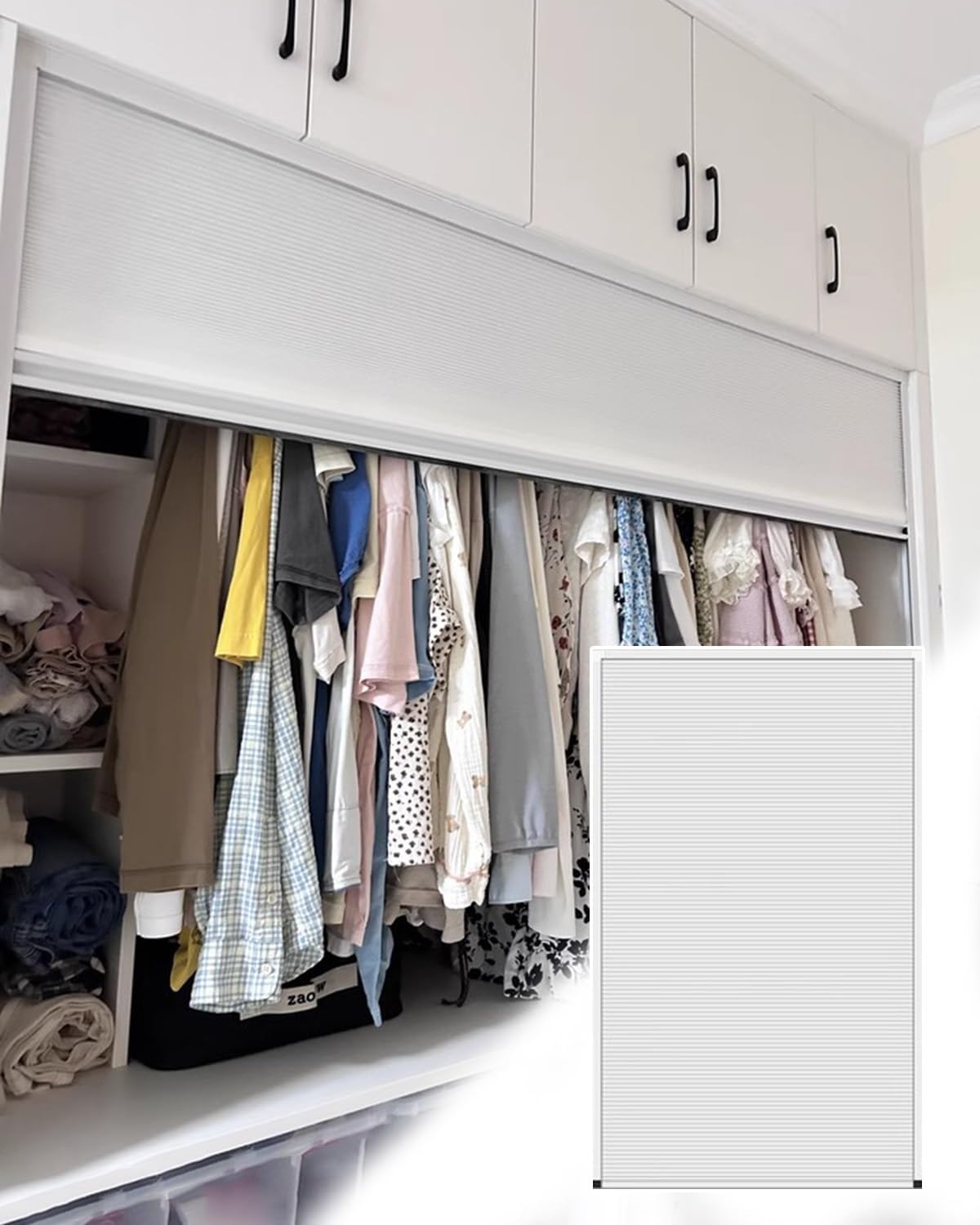 ZIMGOD Accordion Door Small Spaces Folding Door for Cabinet Closet Cupboard, No Drill Interior Sliding Door, Foldable Concertina Doors for Kitchen Wardrobe, Custom Size(130x130cm/51.2x51)