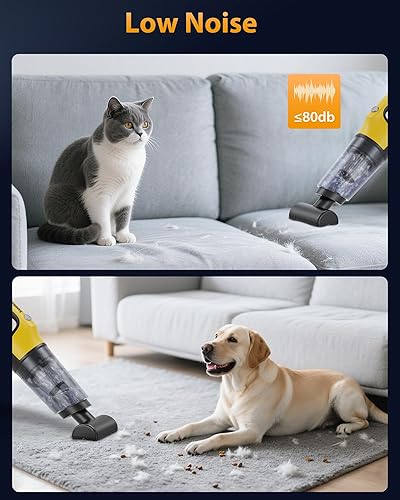 Miniatura 5 de Aspiradora de mano inalámbrica de 1.1 libras, aspiradora de mano 10000 PA, aspiradora de mano 4 en 1, filtro HEPA recargable inalámbrica, taza de