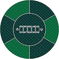 Vista 13 de nuveti Alfombrilla de póquer redonda de 61/79/119/140/160 cm para Texas Holdem Mesa de póquer portátil con diseño Art Deco para jugar cartas