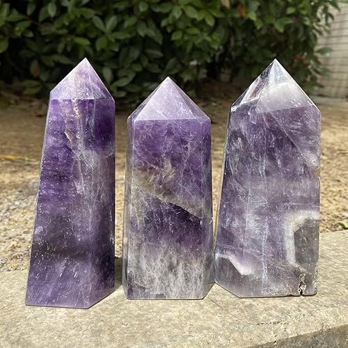 Miniatura 5 de Cristal natural áspero de 17.64 oz24.69 oz35.27 oz de amatista natural, cuarzo, varita curativa, obelisco, decoración del hogar (tamaño  35.27 oz)