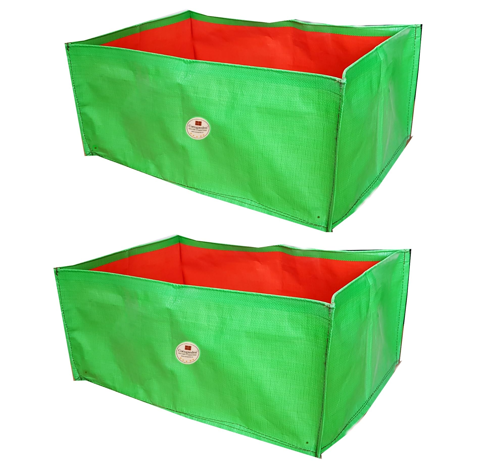 cocogarden Green Grow Bags 18X12X9 inch (Pack of 2) | HDPE UV Protected | Rectangular Grow Bags Home Gardening | Leafy Fruits Vegetable Plants Growing Bags for Terrace Gardening Setup (B0BN9YFSTP) Amazon Price History, Amazon Price Tracker