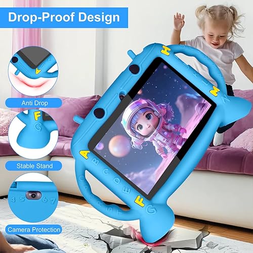Miniatura 33 de Tablet para niños, tableta de 7 pulgadas con funda para niños de 2 a 10 años, tableta de aprendizaje educativo Android 11, 3 GB de RAM+32 GB de Verde