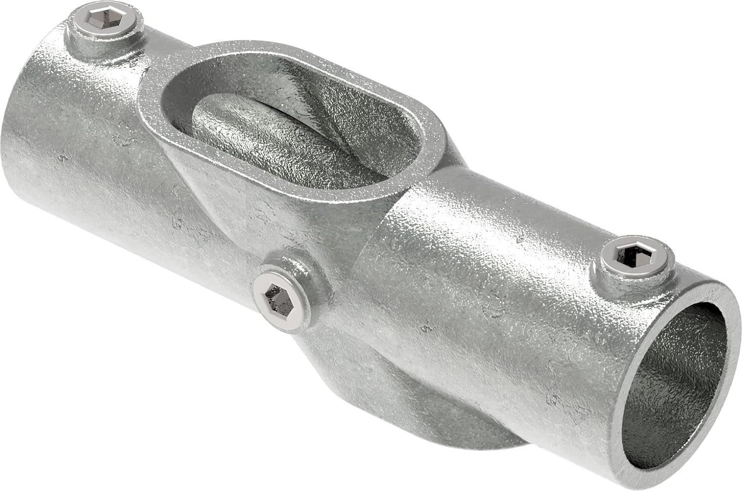 Pieza De Unión Ajustable Para Tubo De 48.3 Mm - Galvanizada En Caliente, Incluye Tornillos | Para Estructuras, Barandillas, Andamios