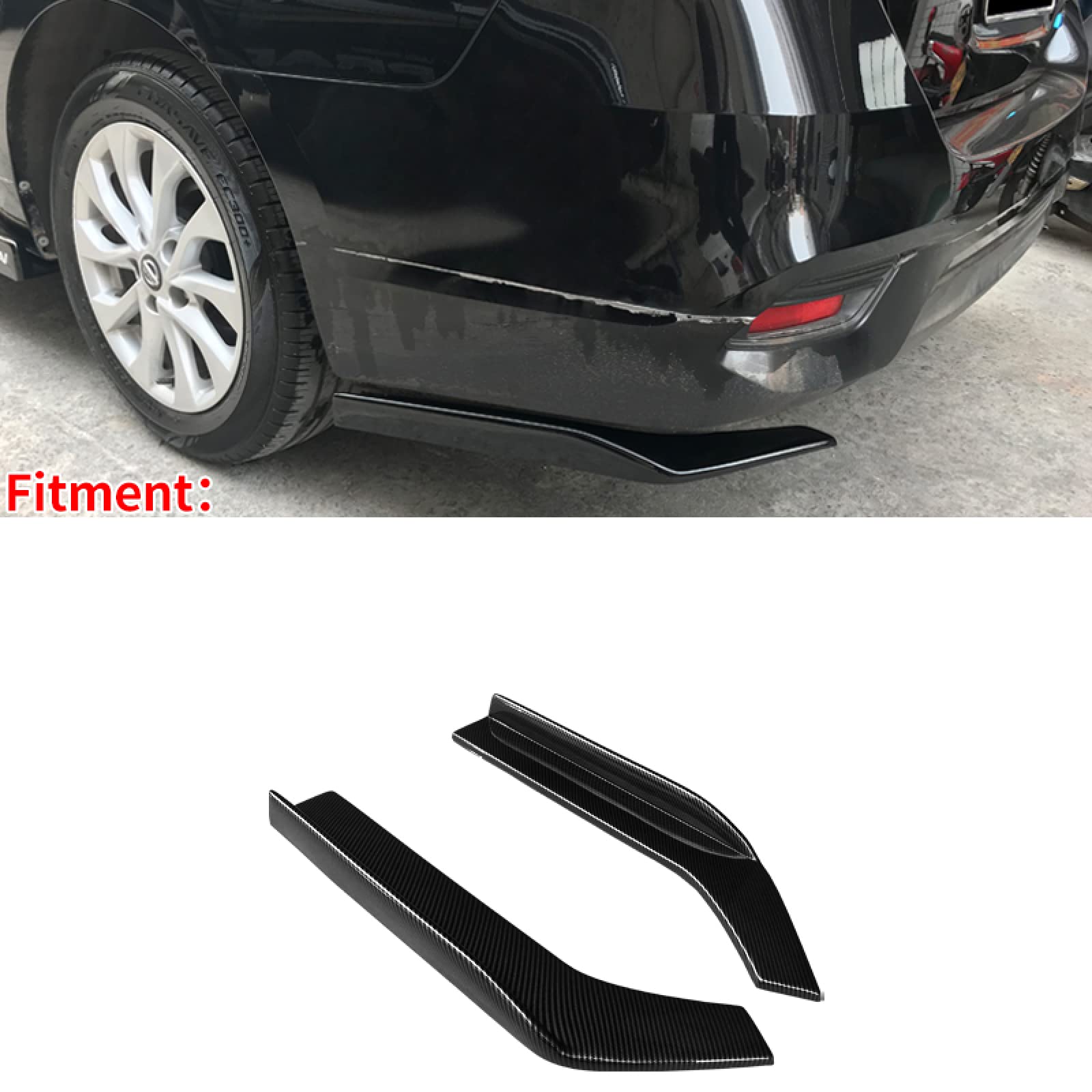 pour Nissan Sylphy Sentra 2016 2017 2018-2022, Pare-Chocs arrière de Voiture Spoiler Wrap Protector Garniture Accessoires Bande décorative ABS Kit