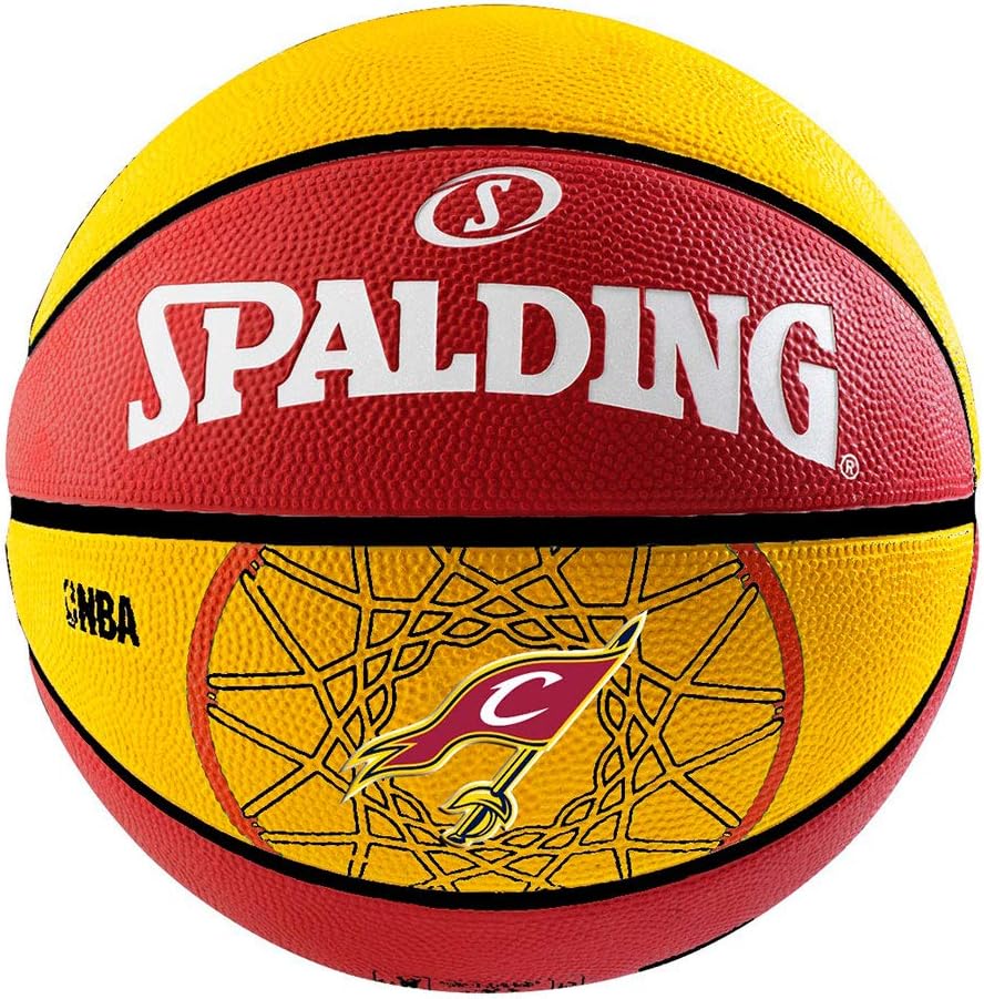 Spalding NBA Team Cavalier Basketball Size-7 (Red/Yellow)