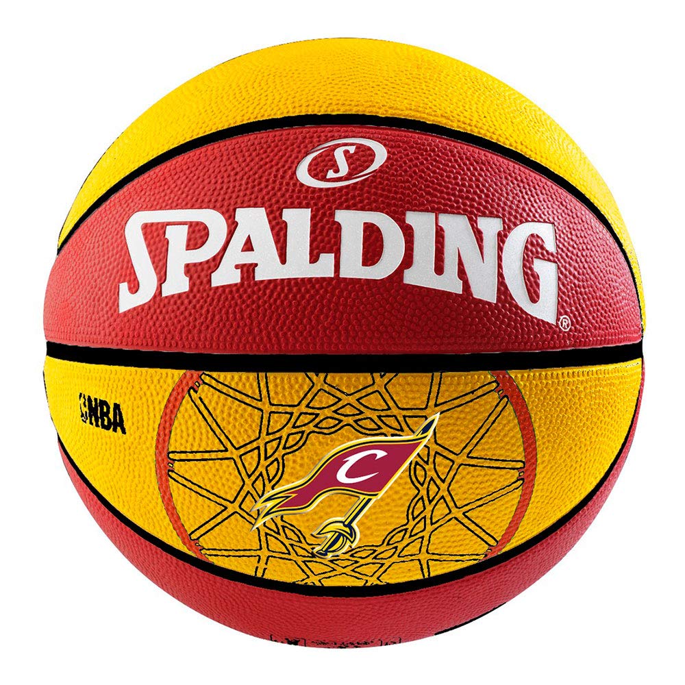 Spalding NBA Team Cavalier Basketball Size-7 (Red/Yellow)