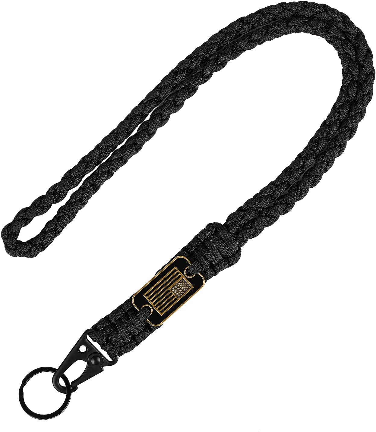 DAYGOS Heavy Duty Paracord Lanyard - Tactical Lanyard Keychain, Braided Paracord Neck Lanyard for Keys, ID Badges and Camera