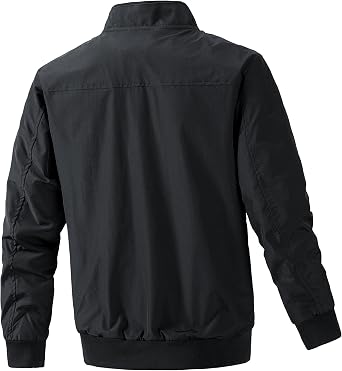 Flight Jacket, Men's Bomber Jacket, Windproof, Water Repellent, MA1, Casual, Stadium Jacket, Military Blouson, Motorcycle, Spring, Autumn and Winter, Cold Protection, Baseball