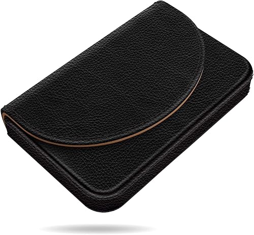 Tarjetero, Estuche para Tarjetas de Visita de Cuero PU con Impresión de Color y Patrón, Porta Tarjetas con Billetera, Bolsillos Magnéticos para