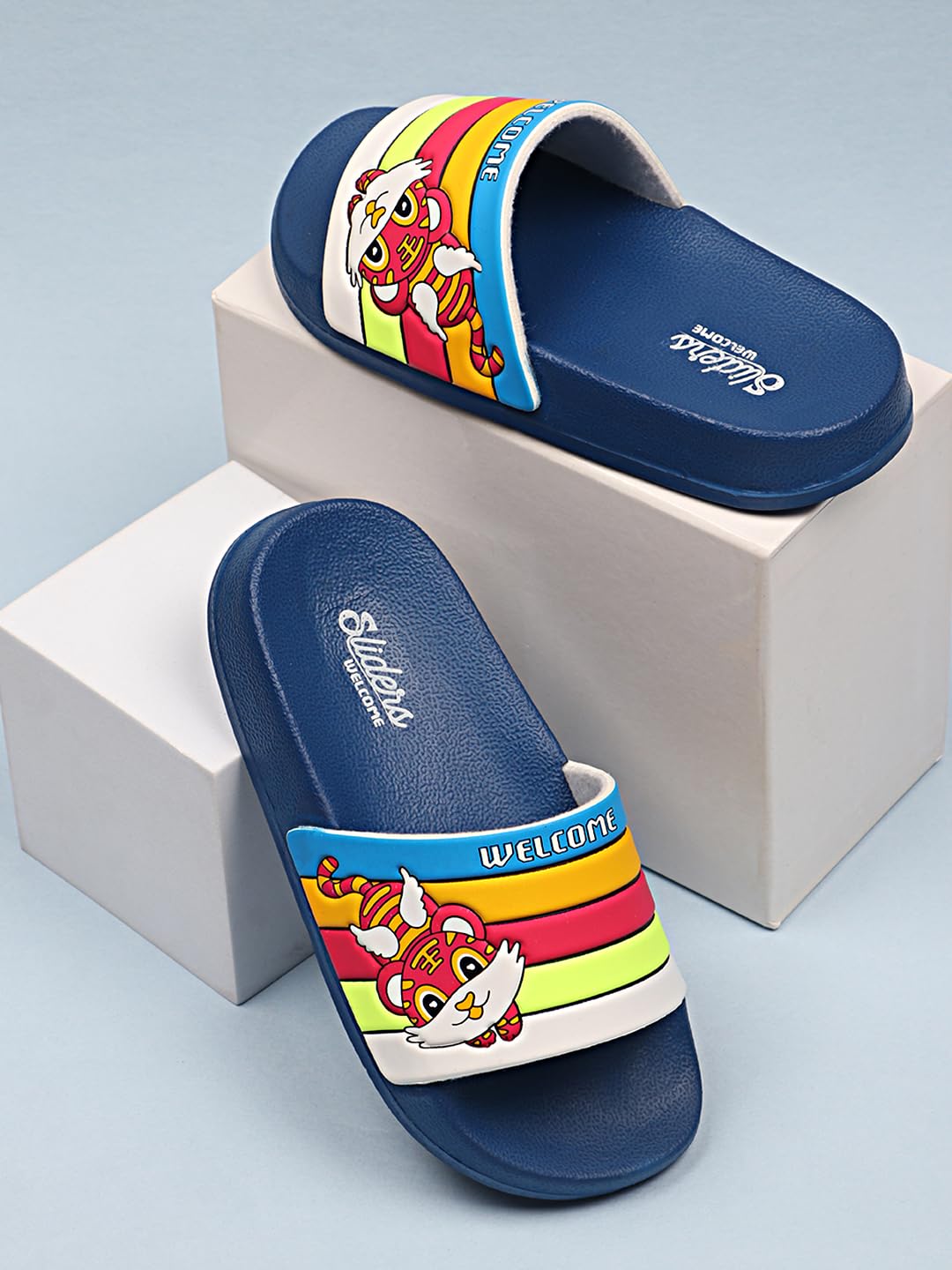 URJO Urjo Cubs - Pantofole unisex per bambini, leggere, super flessibili, eleganti, per tutti i giorni, per ragazzi e ragazze