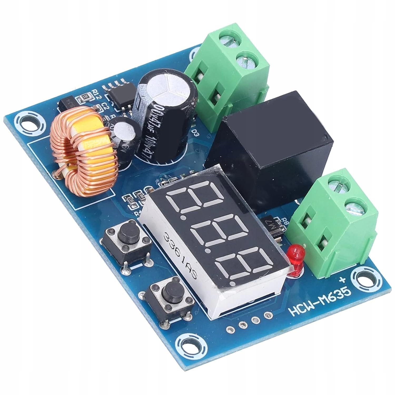 Rosfix Moduł ochronny akumulatora XH-M609 - 12/24V DC, wejście 8-36V | Przekaźnik 20A, wyświetlacz napięcia | automatyczne zabezpieczenie przed rozładowaniem | Akcesoria elektroniczne samochodowe
