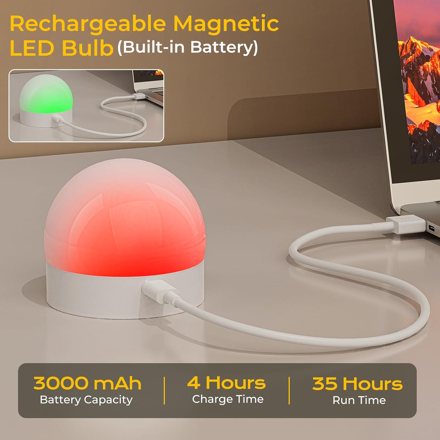 Battery Operated Wall Sconce with Green Tulip-Shaped Lampshades, Wireless Rechargeable Sconces Wall Decor Set of 2 with Remote Control, 12 RGB Colors & 3 CCT Settings (Green)