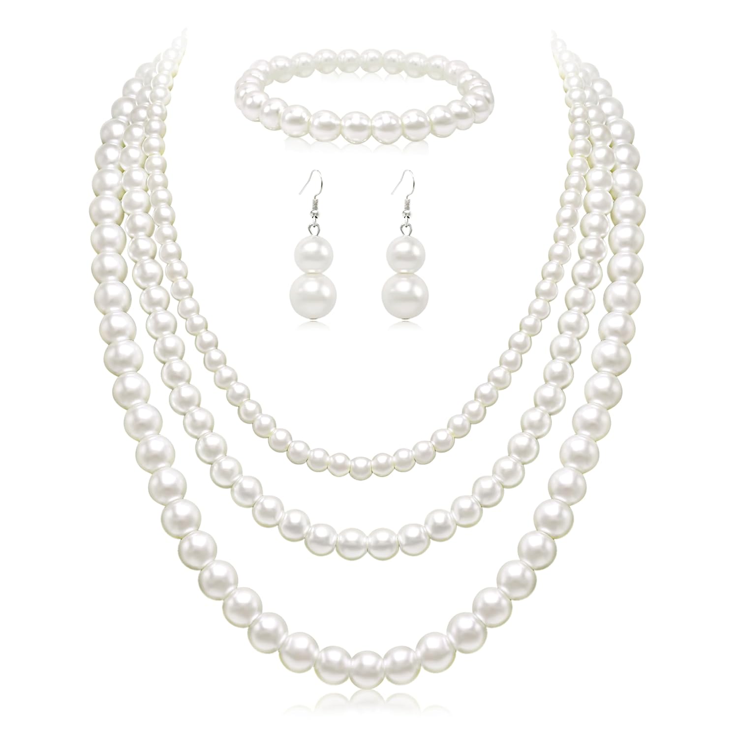 Cryshimmer Colar gargantilha de pérolas para mulheres com pérolas falsas, conjunto de brincos, bijuterias em promoção! Veja a oferta e mais achadinhos de Bijuterias 8 Hoje é o melhor dia para comprar Cryshimmer Colar gargantilha de pérolas para mulheres com pérolas falsas, conjunto de brincos, bijuterias com aquele preço maroto! Promoção! Aproveite a oferta! 8