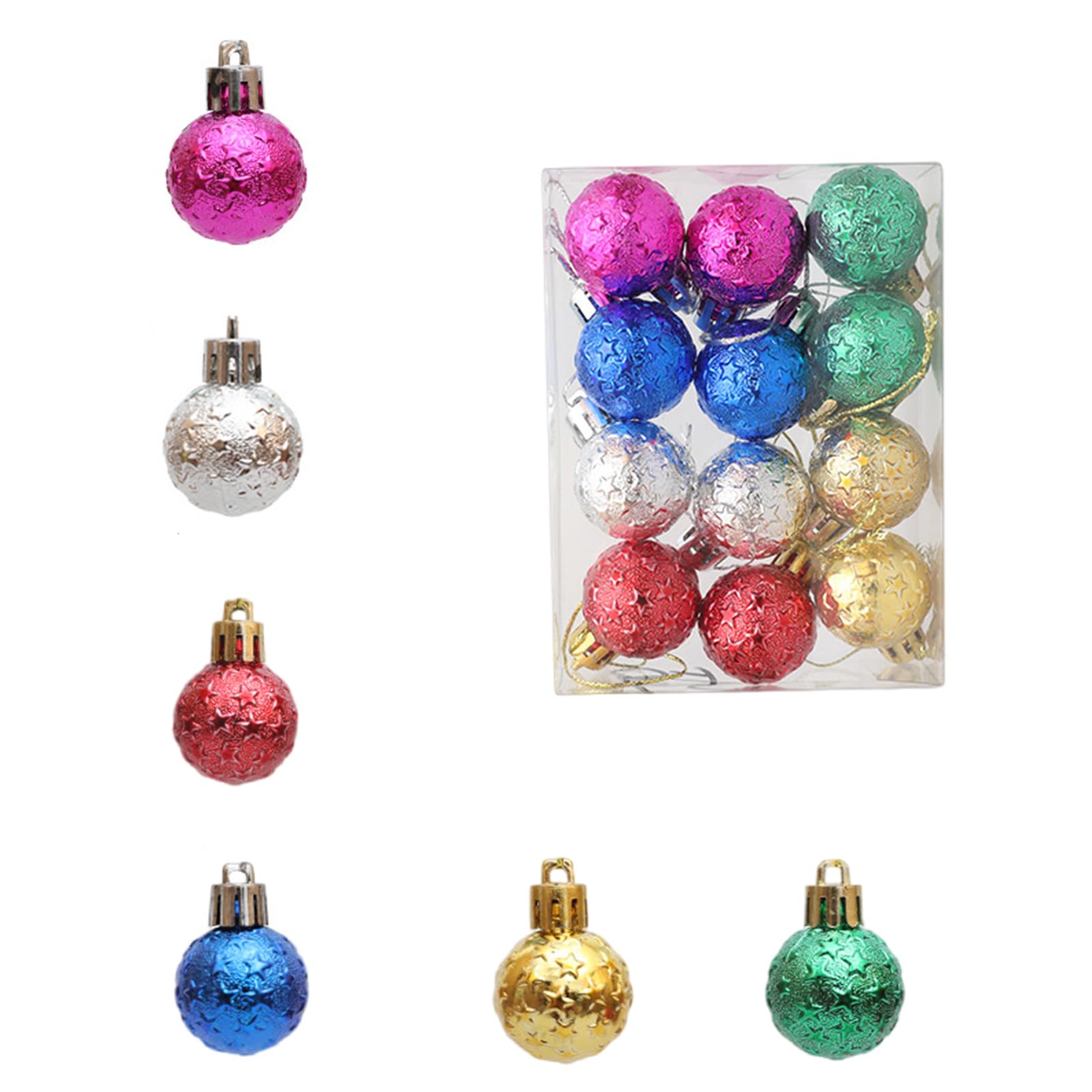 Tsophreniq Christmas Baubles Party Accent Festival Christmas Hanging Ornament Shatterproof Decors for Tree and Parties Holiday Party Decors