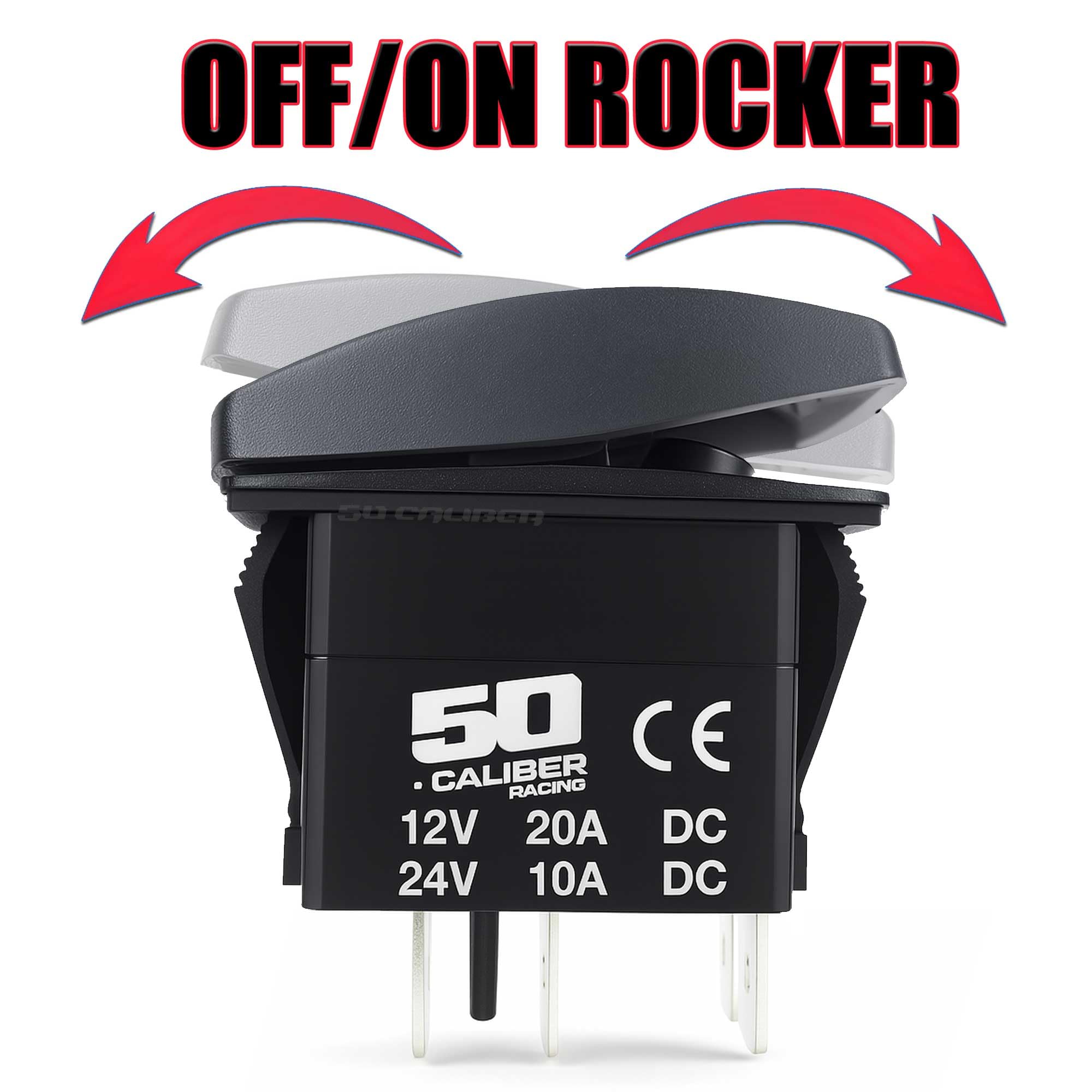 Amazon.co.jp: 20A 12V Rocker Switch ON/Off Red LED Backlit - This
