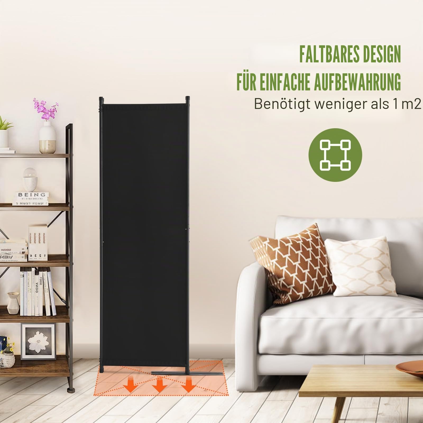 Vevor Raumteiler Trennwand 4-teiliger Paravent Stellwand – Bild 5