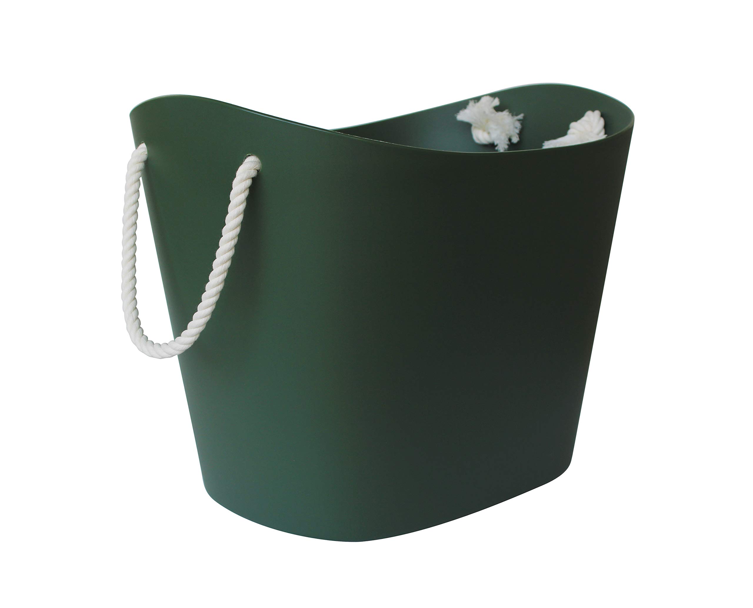 Panier de rangement Balcolore 19L vert foncé Hachiman, boîte plastique souple