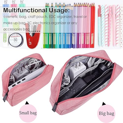 Miniatura 5 de Bolsa organizadora electrónica, bolsa organizadora de cables de viaje, impermeable, portátil, accesorios electrónicos, estuche multifuncional para