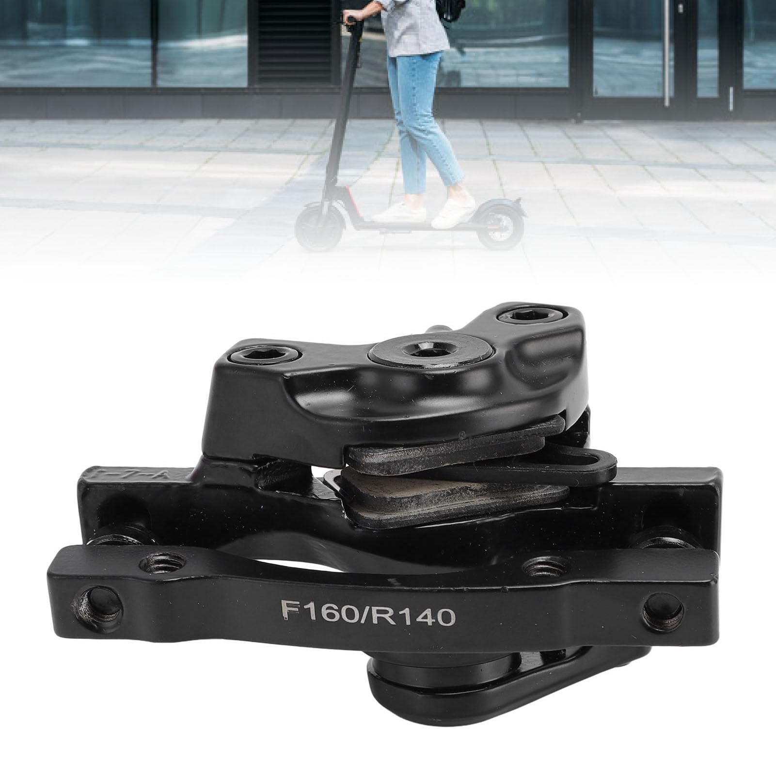 Wakects Étrier de Frein à Disque pour Scooter électrique Étrier de Frein à Disque Arrière en Alliage avec Ajustement Réglable Réponse Rapide Utilisation Humide pour Remplacement de Roue Arrière de