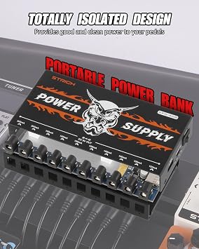 STRICH Guitar Pedal Board & SPS-40B Power Supply Bundle