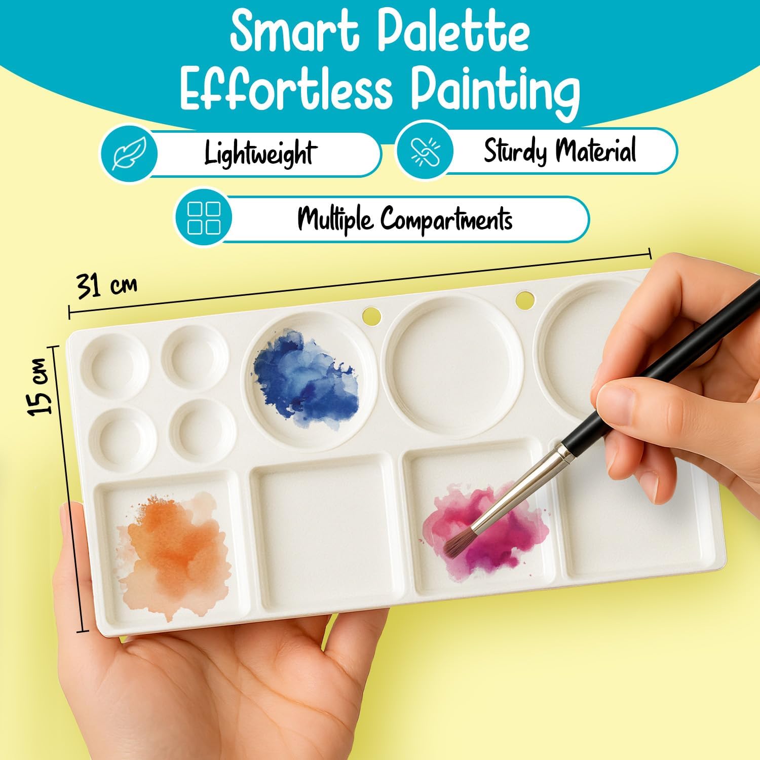 Chalkola Set di pittura ad acquerello, 64 tubetti di pittura ad acqua (12 ml, 11,3 g), 10 pennelli e 1 tavolozza, 20 tamponi per acquerelli, forniture artistiche per adulti, bambini, principianti e