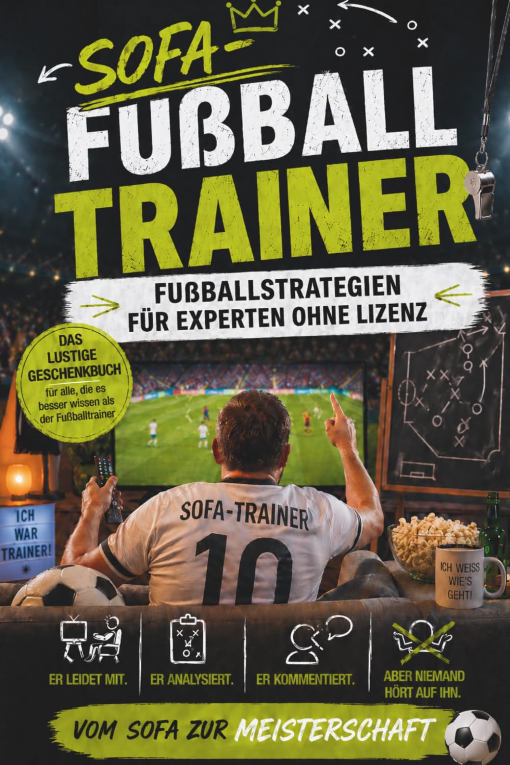 Fußballtrainer - Vom Sofa zur Meisterschaft - Fußballstrategien für Experten ohne Lizenz: Das lustige Geschenkbuch für alle, die es besser wissen als der Fußballtrainer