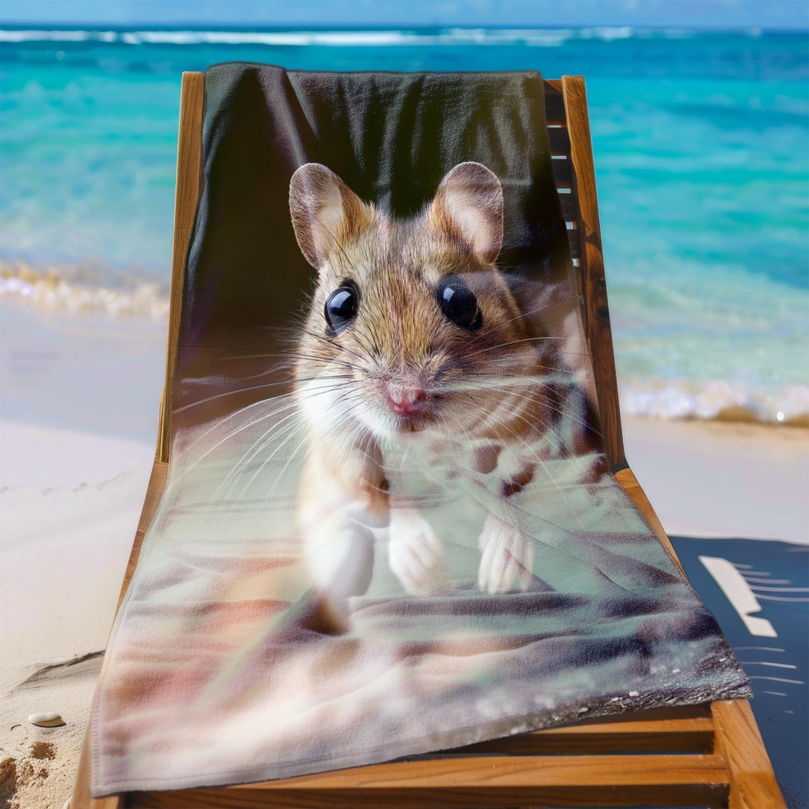 Générique Serviette de Plage 90X180 Animal Brun Clair