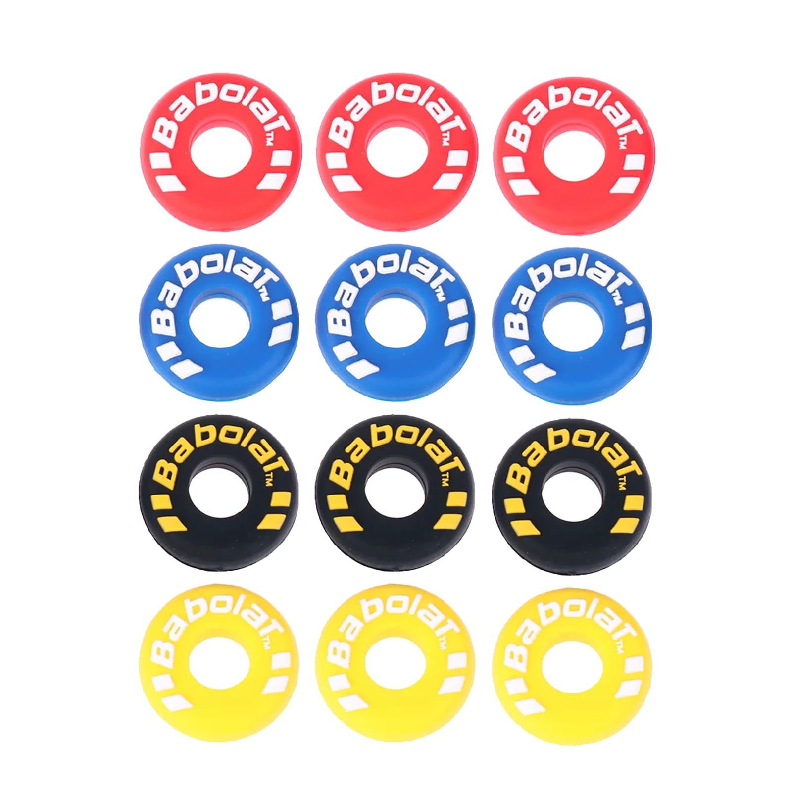 HZ Yihai Autumn 12 PCS Rubber Tire Shape Vibration Dampener，Tennis Racket Shock Absorber，Tennis Racket Vibration Dampeners，Antivibrador Raqueta De Tenis，Racquet Accessories，Great for Tennis Players