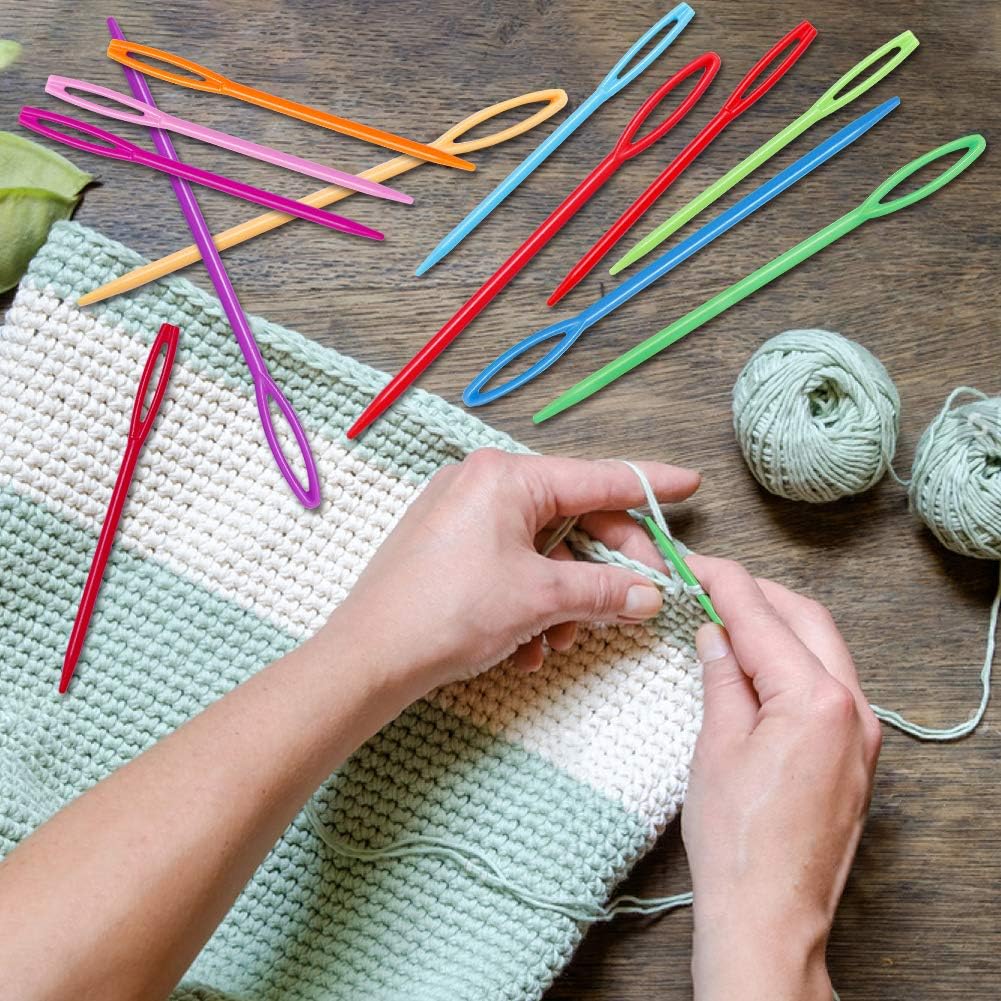 40 Pièces Aiguilles À Coudre En Plastique Avec Gros Oeil De
