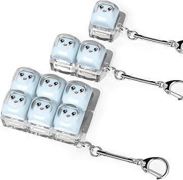 3 Pack Blue Keyboard Fidget Toy,Clicky,Stress Relief Fidget Keychain | Perfect mini clicker/stress reliever/mini keyboard. The crisp click sound helps alleviate anxiety during work and travel