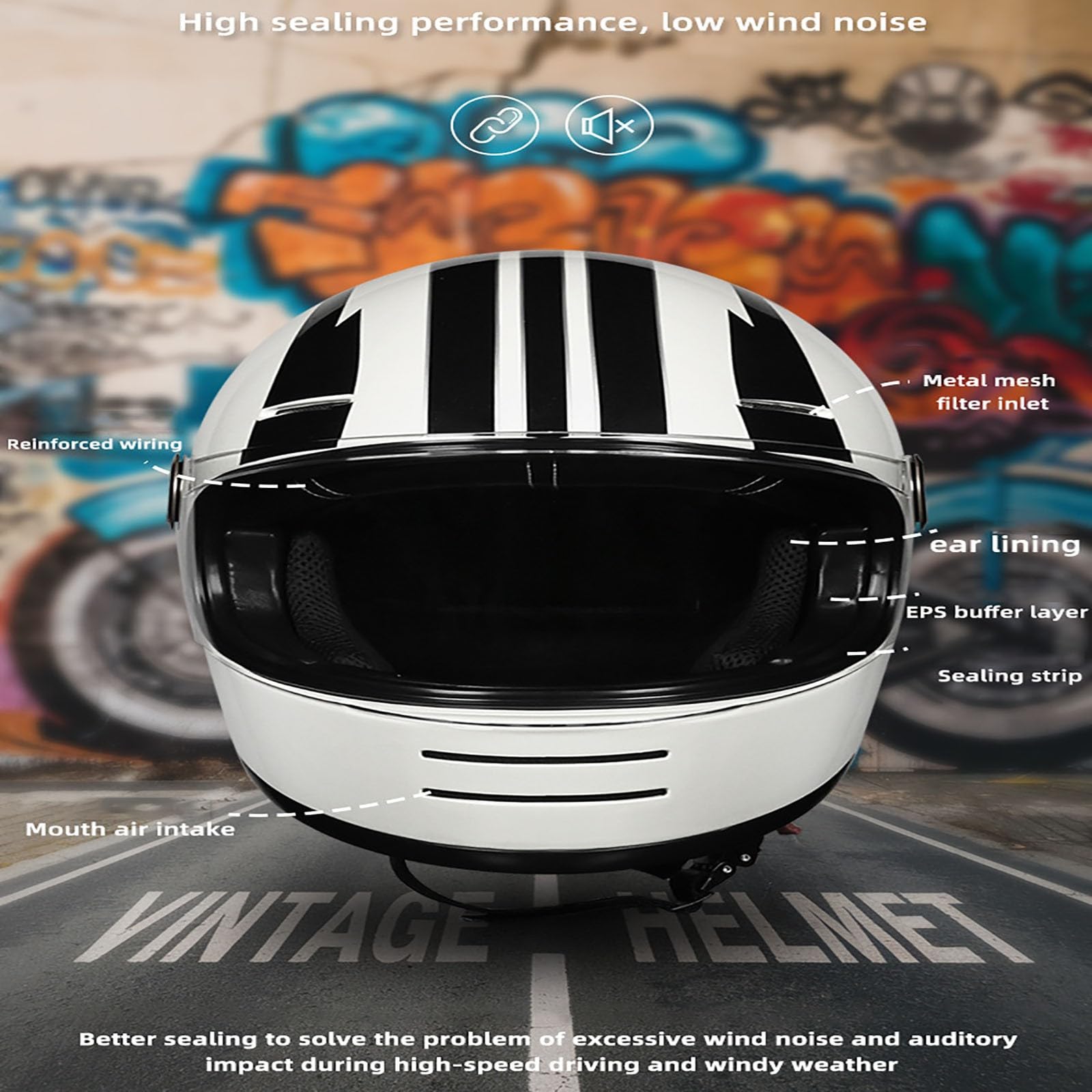 Casco integral retro de crucero, casco de motocicleta para hombres y mujeres, casco de seguridad para las cuatro estaciones, casco unisex, se puede abrir, certificación ECE modular G,L=57-58CM