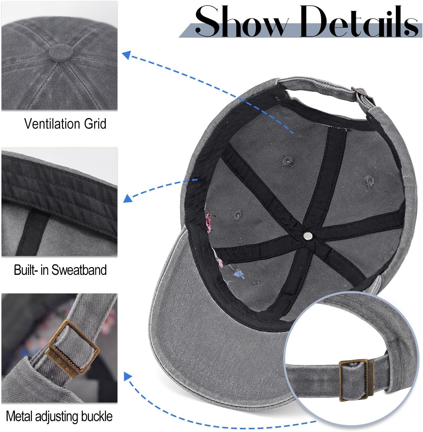 Embroidered Baseball Cap for Women Men Adjustable Trendy Hiking Travel Sports Sun Hats Gift for Girl Mom Wife Grandma - Image 7