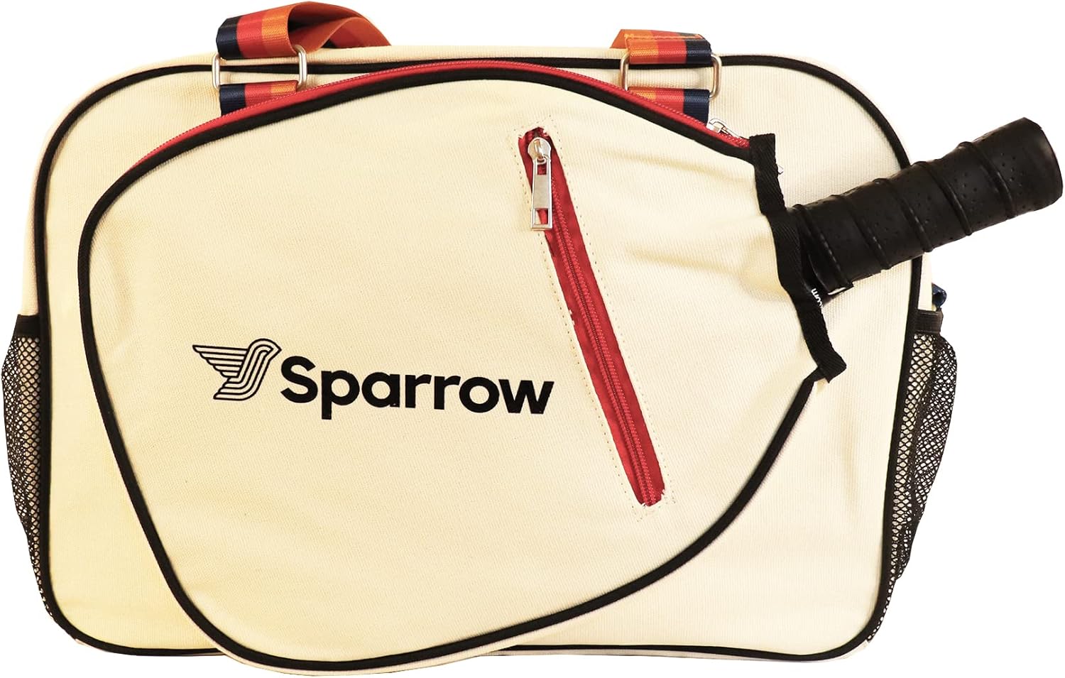 Pickleball Bag - Sports Bag For Gear, Gym Essentials - Adjustable Strap, Mesh Pockets, Pickleball Paddle Compartment With Cover - Stylish Retro Look - 20x8x12"
