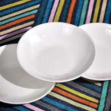 38 PCS Fine Bone China Dinnerware Set, Tableware,10* Rice Bowls 10* Small Spoons 6*Plates 1*Soup Bowl 1*Large Spoon 10*Sauce Dish, Kitchen Porcelain Combination Dinnerware Set