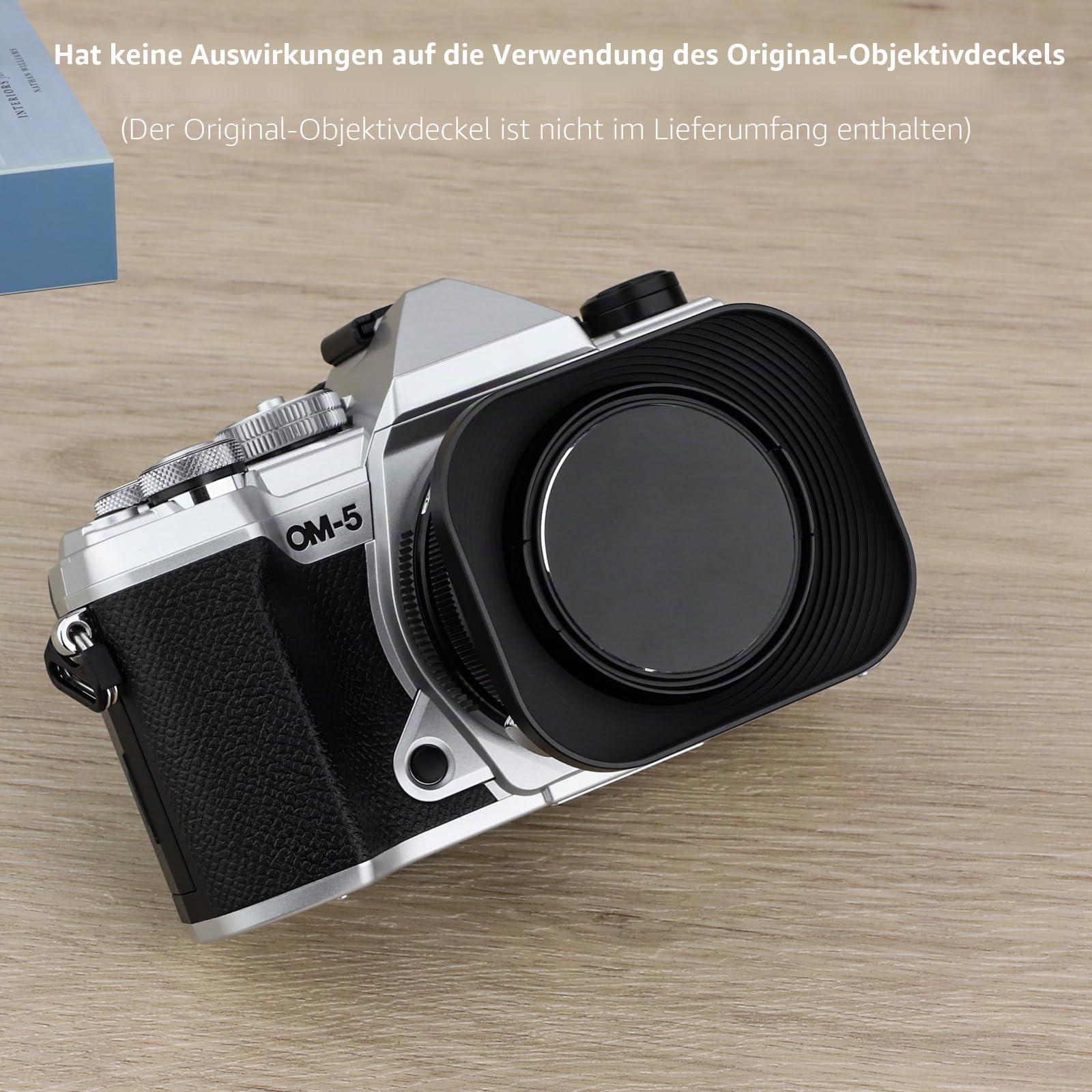 Haoge LH-F48B Gegenlichtblende für Olympus M.ZUIKO Digital 17 mm f1.8 1:1.8 Objektiv Olympus LH-48B, Schwarz