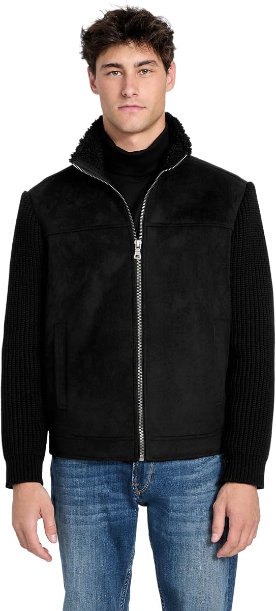 River Faux- Suede Knit Jacket
