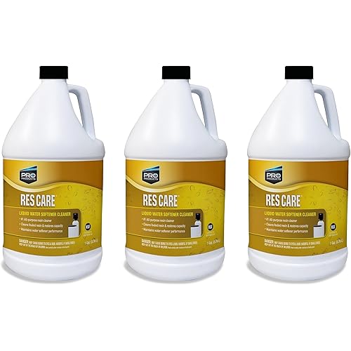 Pro Products ResCare RK02B All-Purpose Water Softener Cleaner Liquid Refill, 1 Gallon, Pack of 3
