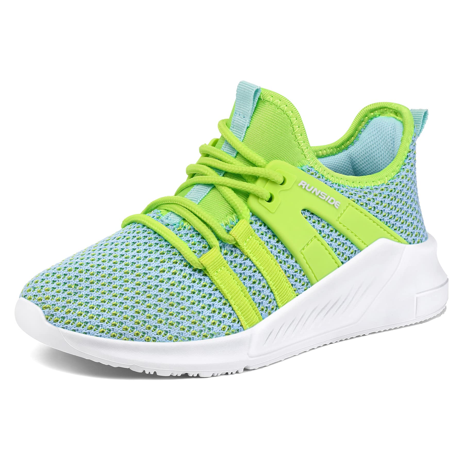 RUNSIDE Boys Girls Tennis Shoes Kids Lightweight Breathable Sneakers Lace-up Running Athletic Shoes for Toddler/Little Kid/Big Kid