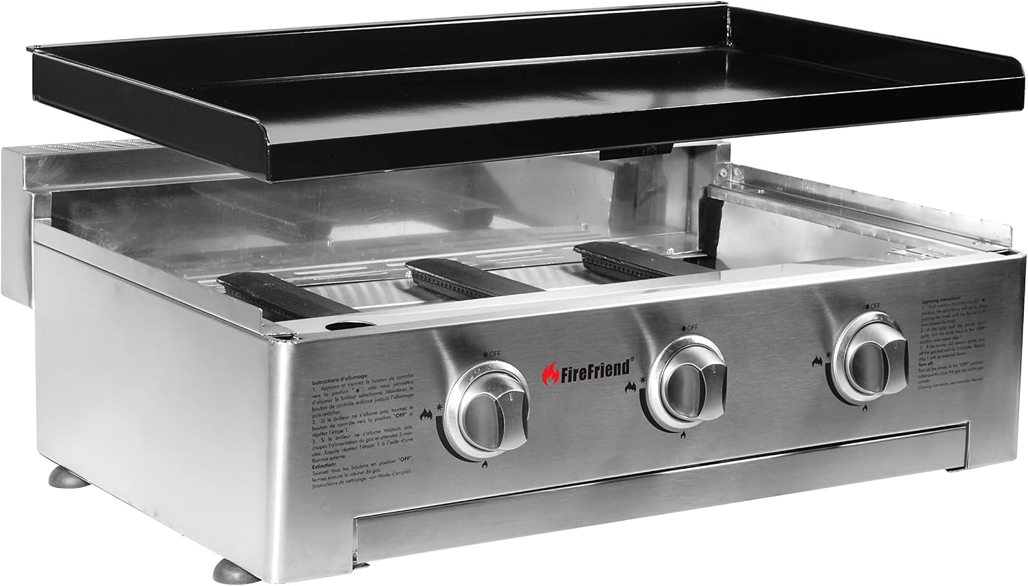 Firefriend BQ-6395 Plancha gaz — vue 5