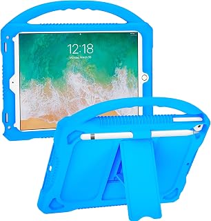 Premium Silikonhülle für iPad 9.7 2018/2017/Air 2/Air 1,iPad 6. 5. Generation Hülle für Kinder, JOGUIIA Schutzhülle mit Handgriff Ständer für Apple iPad 9.7 Zoll/Air 1,2 Modell