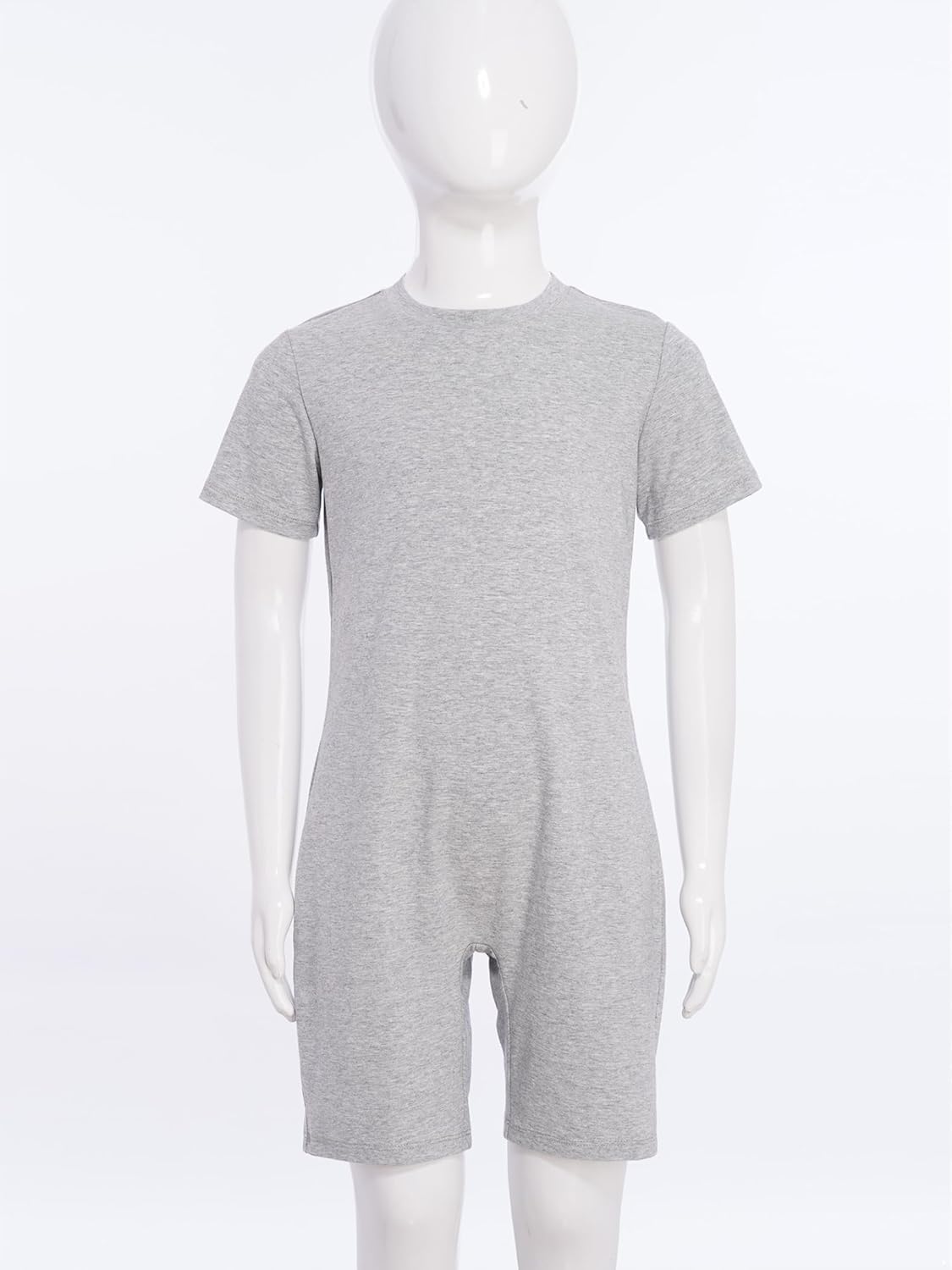 Adaptive Clothes for Girls Boys One Piece Wide Leg Jumpsuit Special Needs Rompers Basic Overalls Playsuit Grey 14 Years