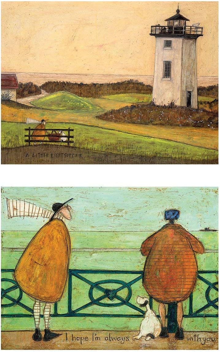 Lighthouse Scene and Hove Seafront - 2 Canvas Prints by Sam Toft