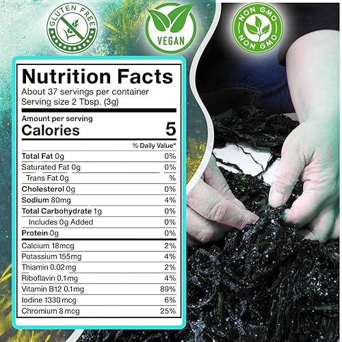 Miniatura 26 de Ocean's Balance Kombu orgánico de hoja entera – Maine Coast Vegetales para dietas cetogénicas, paleo, vegetarianas y veganas – Productos sin gluten